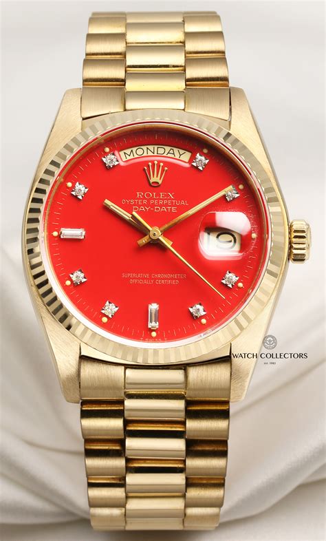 red face 41mm rolex|vintage red face rolex.